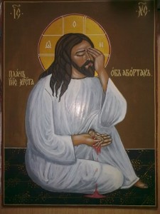 Икона Плач Иисуса Христа об абортах